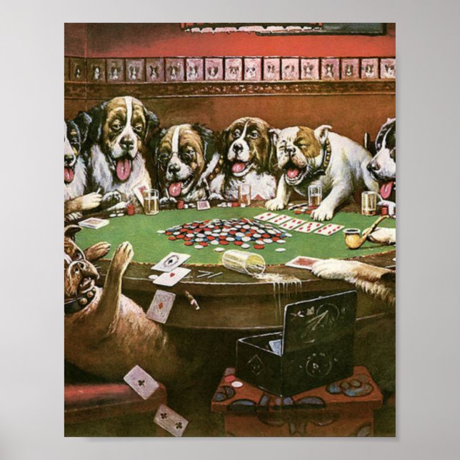 Hundar Poker Sympathy - Cassius Coolidge Poster (Framsidan)