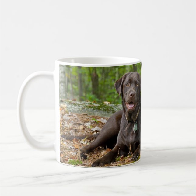 Hundar Puppies Svart lab Chocolate Labrador Retrie Kaffemugg (Vänster)