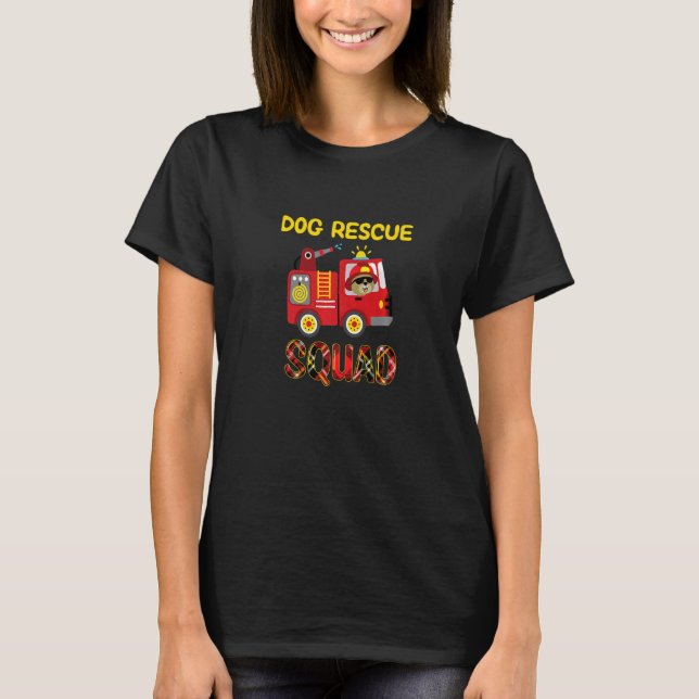 Hundar Rädding Squad Rädda djuren Hundar Rädding A T Shirt (Framsida)