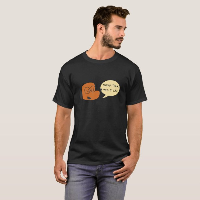 Hundar säger ja jag kan tee shirt (Hel framsida)