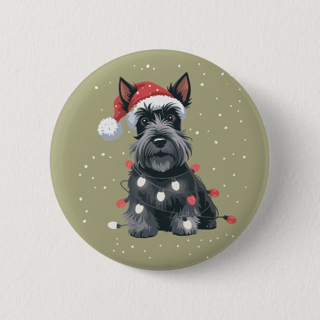 Hundar Scottie Scottish Terrier Jul Hund Mamma  Knapp (Framsida)