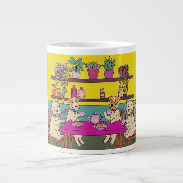 Hundar som har eftermiddagste jumbo mugg (Framsidan)