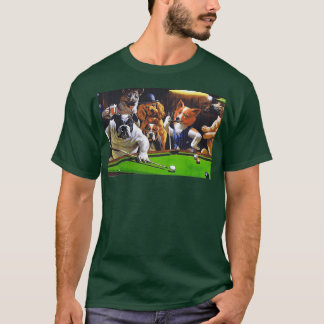 Hundar som spelar Bassäng 1 T Shirt