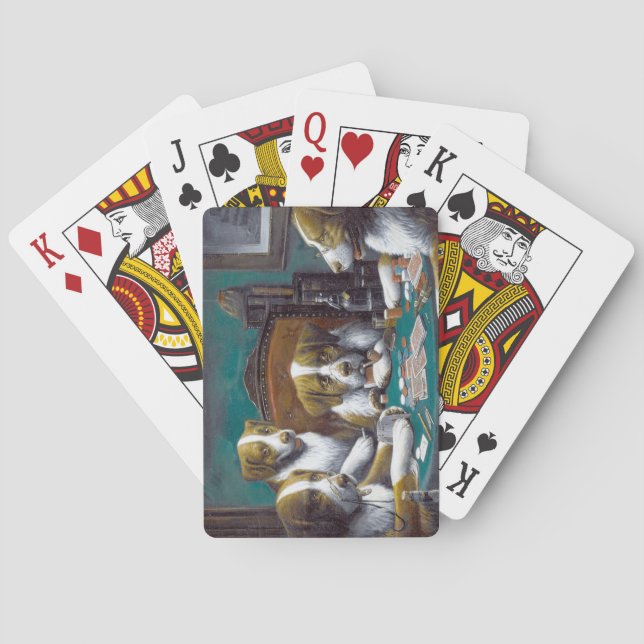 Hundar som spelar poker Cassius Marcellus Coolidge Casinokort (Baksidan)