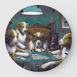 Hundar som spelar poker Cassius Marcellus Coolidge Stor Klocka
