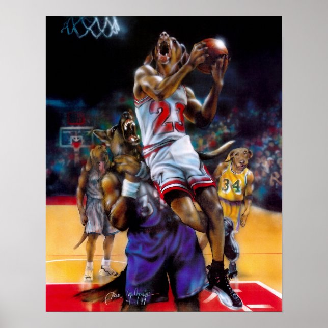 Hundar spelar basketboll Poster (Framsidan)
