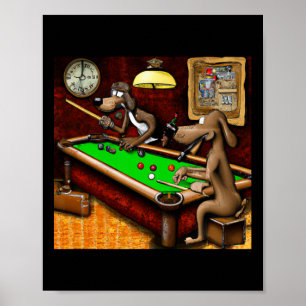 Hundar spelar fakturarader poster