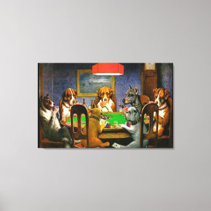 Hundar spelar Poker Wall Art Canvastryck