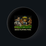 Hundar spelar upp Bassäng Art Puppies Snooker Pock Knapp<br><div class="desc">Hundar som spelar upp Bassäng Art Puppies Snooker Pocket Billiards</div>
