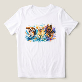 Hundar stänker t shirt