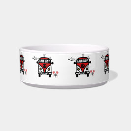 Hundar Sten Hippie Buss Pet Bowl