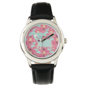 Hundar, stjärnor och blommor armbandsur