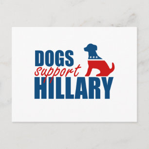 HUNDAR STÖDJER HILLARY.png Vykort