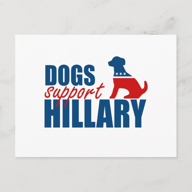 HUNDAR STÖDJER HILLARY.png Vykort (Framsida)
