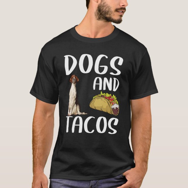 Hundar & Tacos Irish Red and White Setter Mexican  T Shirt (Framsida)