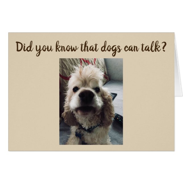 HUNDAR TALA.. DE SÄGER **GOD JUL** HÄLSNINGSKORT (Framsidan Horizontal)