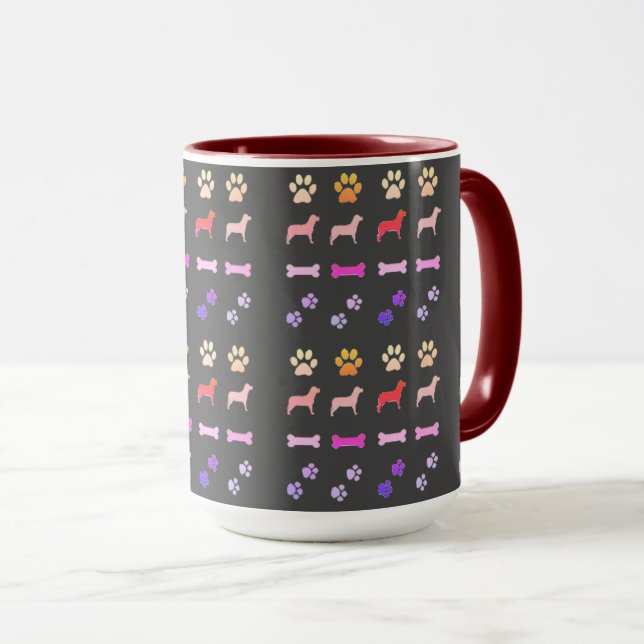 Hundar, Tass avtryck och Hund Bones Coffee Mugg (Framsida höger)
