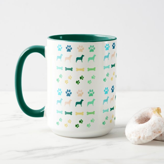 Hundar, Tass avtryck och Hund Bones Coffee Mugg (Med munk)