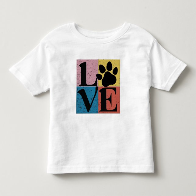 Hundar Tass Kärlek T Shirt (Framsida)