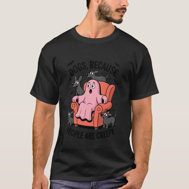 Hundar Tillåter Halloween Soffockupation T Shirt (Framsida)