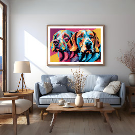 Hundar tillsammans Poster popkonst