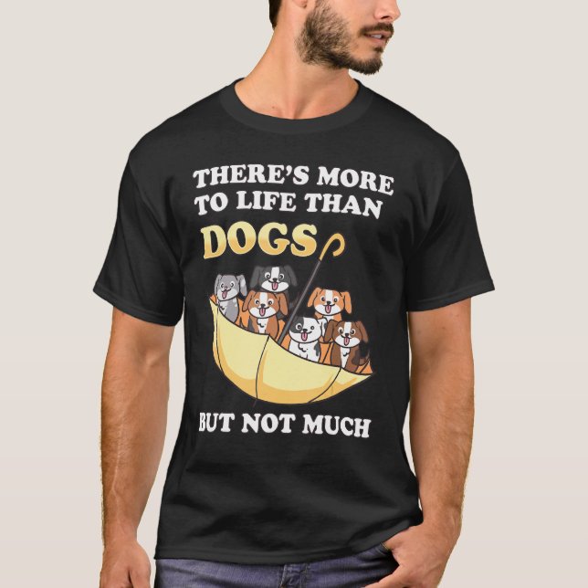 Hundar Uppifrån Paraplla Hund Puppy Pet Fläkt T Shirt (Framsida)