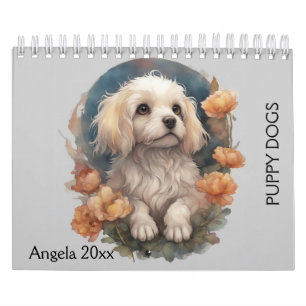 Hundar, valp, Hundar Flowers Kalender