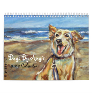 Hundar vid den Angie 2012 kalendern Kalender