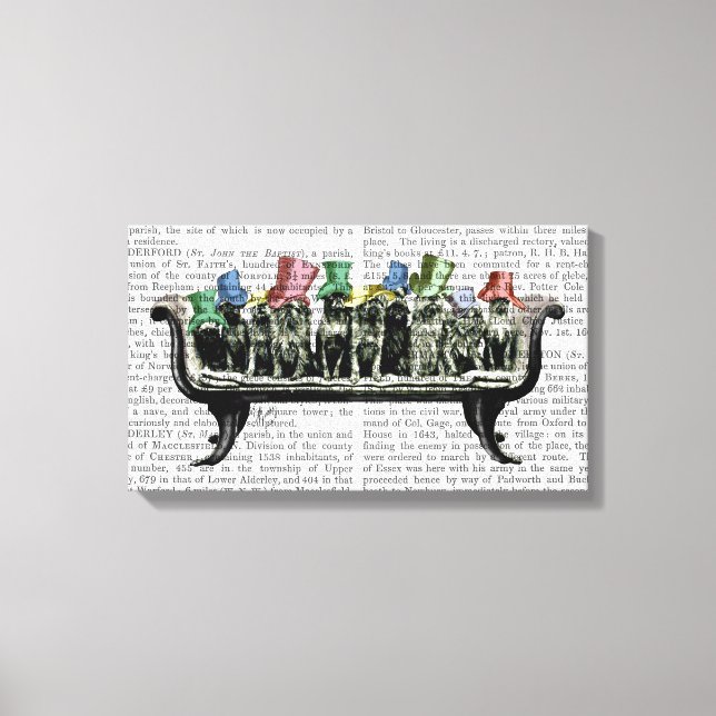 Hundar vid Soffa Canvastryck (Framsida)