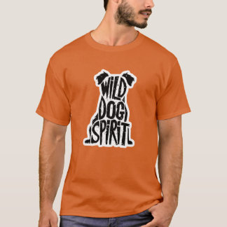 Hundar Vild Hund Spirit Hund Silhouette Öron retro T Shirt