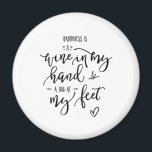 Hundar Vin Kärlek: Offert Funky Hand Lettered Magnet<br><div class="desc">Hundar Vin Kärlek Happiness Quote Funky Hand Lettered magnet © Gorjo Design. Tryckt av Zazzle. // Behöver du en anpassad design? Har andra idéer? Kontakta mig gärna på: zoe@gorjodesigns.com</div>