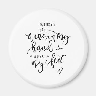 Hundar Vin Kärlek: Offert Funky Hand Lettered Magnet
