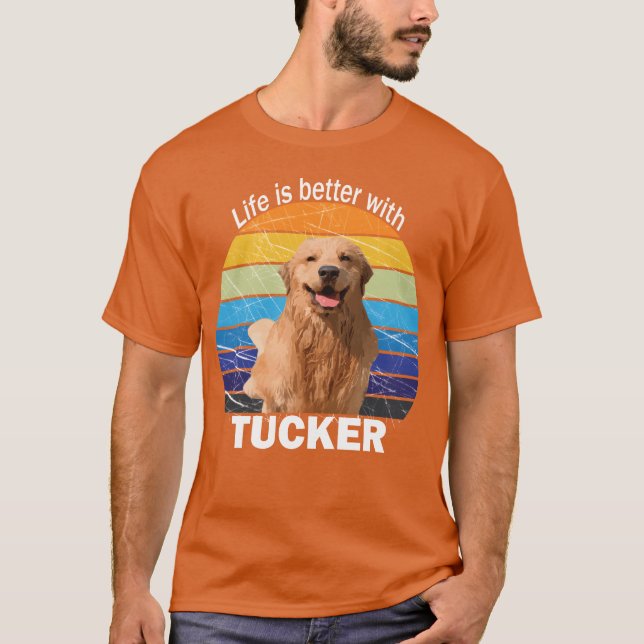 hundar vintage-familjens vintage i tucker t shirt (Framsida)