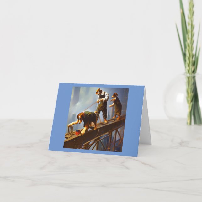 Hundar Working High Steel Kort (Framsida)