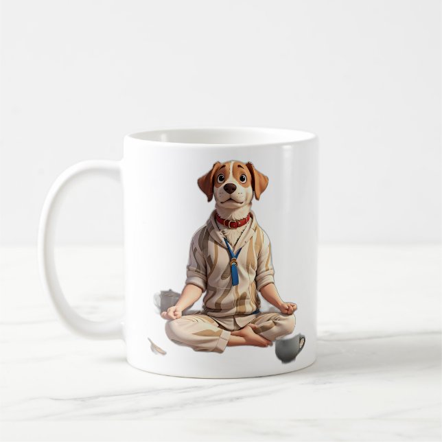 Hundar Yoga Coffee Kaffemugg (Vänster)