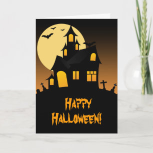 Hundat House Halloween-hälsningskort Kort