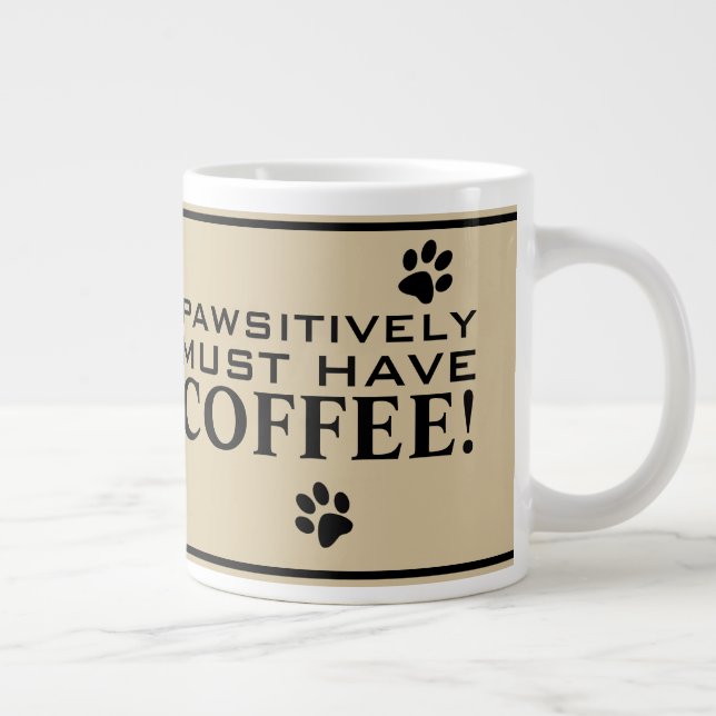 Hundavtryck Typografi Kaffeälskarens Specialitet Jumbo Mugg (Höger)