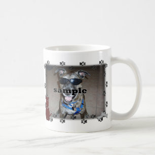 Hundavtrycks fotoram kaffemugg