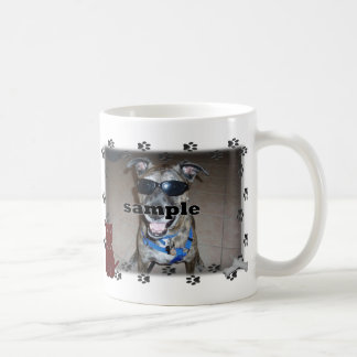 Hundavtrycks fotoram kaffemugg