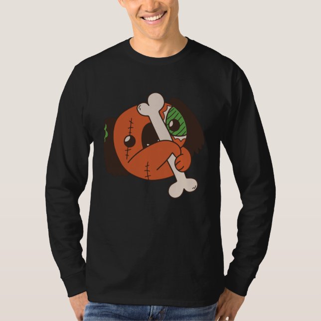 hundben zombie-död t shirt (Framsida)