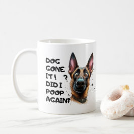 Hundbort! Bajsa jag igen? Rolig Schäferhund Kaffemugg