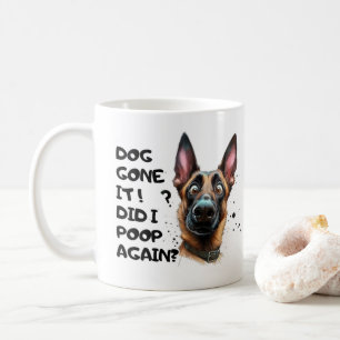 Hundbort! Bajsa jag igen? Rolig Schäferhund Kaffemugg
