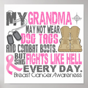 Hundbrickor Bröstcancer Grandma Poster