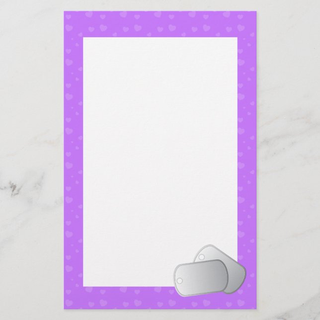 Hundbrickor och hjärtan brevpapper (Framsida)