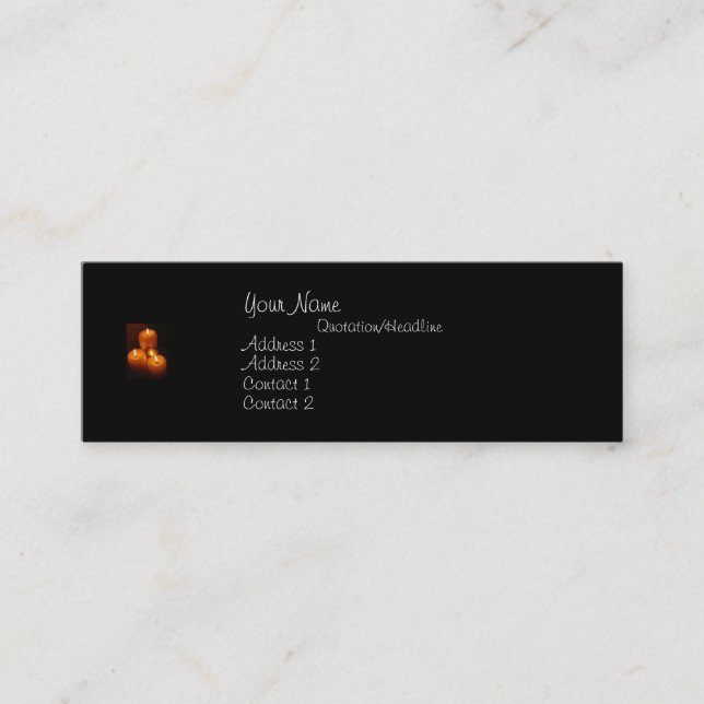 Hundbrickor och ljus - militärt Affärskort Mini Visitkort (Framsida)