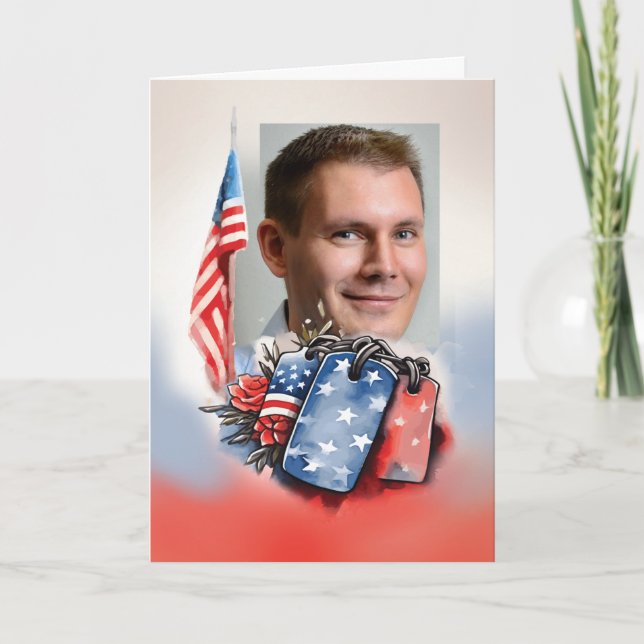 Hundbrickor på Anpassadet Veterans Day Kort (Framsida)