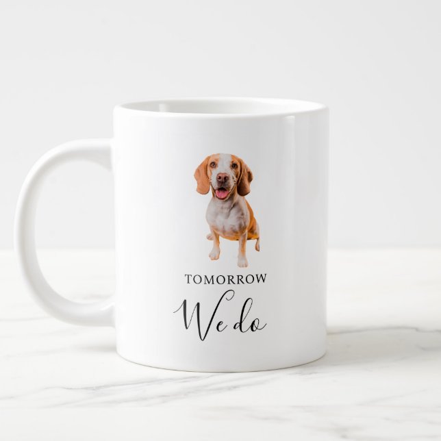 Hundbröllop  jumbo mugg (Vänster)