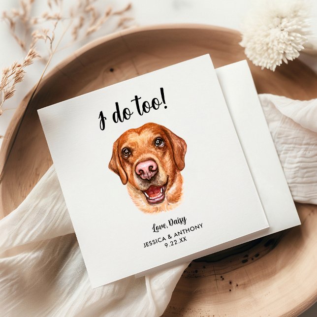 Hundbröllops cocktail servetter (Skapare uppladdad)