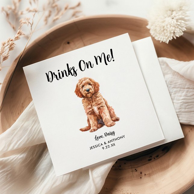 Hundbröllops cocktail servetter (Skapare uppladdad)