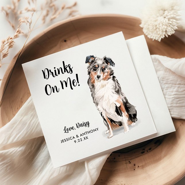 Hundbröllops cocktail servetter (Skapare uppladdad)